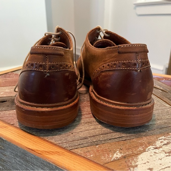 Allen Edmonds suede and leather cap toe 9.5D.  In lightly used condition. main image 6